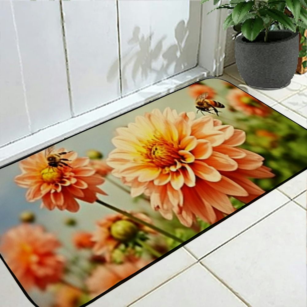 Qinduosi Decorative Door Mat, Door Mat with Non-Slip Rubber Backing, Easy Cleaning, Traps Dirt, for Entry, Patio, Garage 19.68*47.24 in