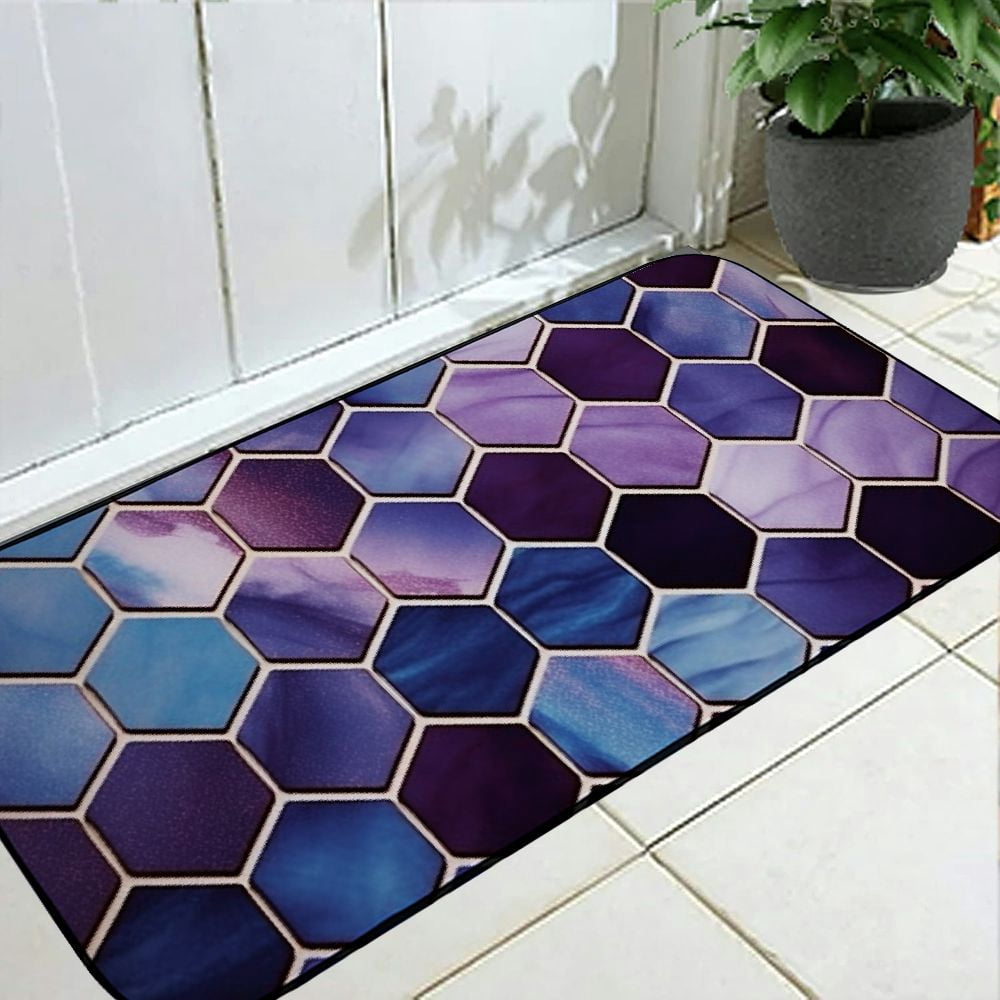 Qinduosi Decorative Door Mat, Door Mat with Non-Slip Rubber Backing, Easy Cleaning, Traps Dirt, for Entry, Patio, Garage 19.68*47.24 in