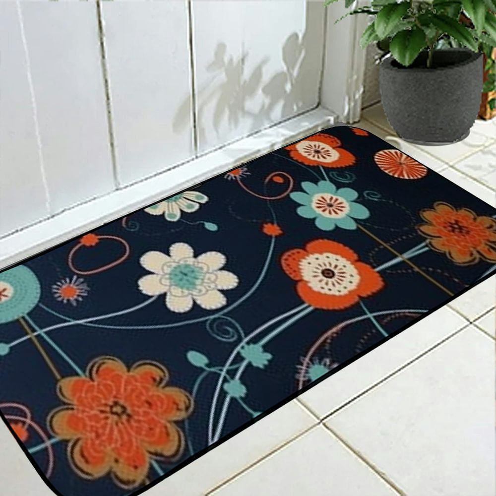 Qinduosi Decorative Door Mat, Door Mat with Non-Slip Rubber Backing, Cleaning, Traps Dirt, for Entry, Patio, Garage, Ali Benyon Abstract Suzy 19.68*47.24 in