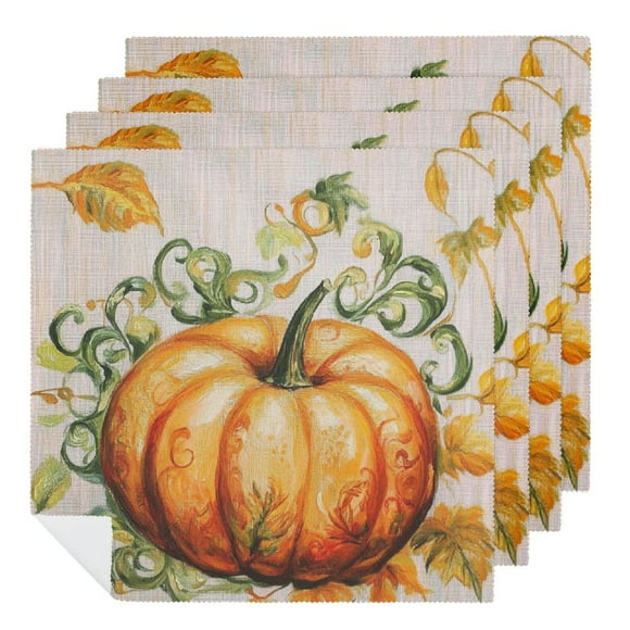 Qinduosi Decorative Washable Table Cloth Napkin for Gifts, Kitchen, Party, Wedding, Camping- Thanksgiving/Christmas