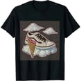thumbnail image 1 of Qinduosi Design Printed Dropped Ice Cream Sneaker Matching T-Shirt Black, 1 of 3