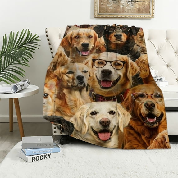 Qinduosi Dog Blanket, Gifts for ,Flannel Blanket Throws for Dad,Soft Blankets for Home Decor,Gifts for Kid Teens Girls Boys Halloween Christmas,