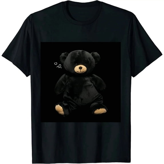 Qinduosi Doing Nothing T-Shirt with Mocha - Cute Unisex T-Shirt for Men and Women Black