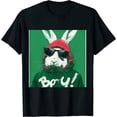 thumbnail image 1 of Qinduosi Easter Bunny Rabbit T-Shirt Black, 1 of 3