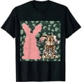 thumbnail image 1 of Qinduosi Easter Women Plus Size Tops Shirts Bunny Short Sleeve Shirt Tees Ladies Happy Gift Tshirt Tunic Black, 1 of 3