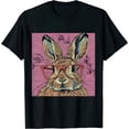 thumbnail image 1 of Qinduosi Easter for Women Bunny Cute Rabbit Graphic Tee Faith Tee Summer Black, 1 of 3