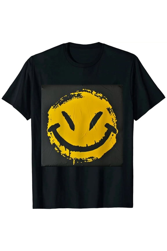Evil Smile Face Graphic Novelty Sarcastic Funny T Shirt Black