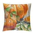 thumbnail image 1 of Qinduosi  Fall Y'all Autumn Thanksgiving Day Watercolor Orange Pumpkins Green Leaves Decorative Throw Pillow Cover Case Home Living Room Bed Sofa Car Square  White, 1 of 5