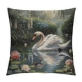 thumbnail image 1 of Qinduosi Farmhouse Pillow Covers Bird Animal Cushion Covers Botanical Scene of A in A Forest Outdoor Pillow Covers for Couch Sofa Bed White, 1 of 5