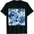 thumbnail image 1 of Qinduosi Floral Plants Shirt for Women Wildflower Graphic Tees Plant Lover Shirts Short Sleeve T Shirt Tops Black, 1 of 3