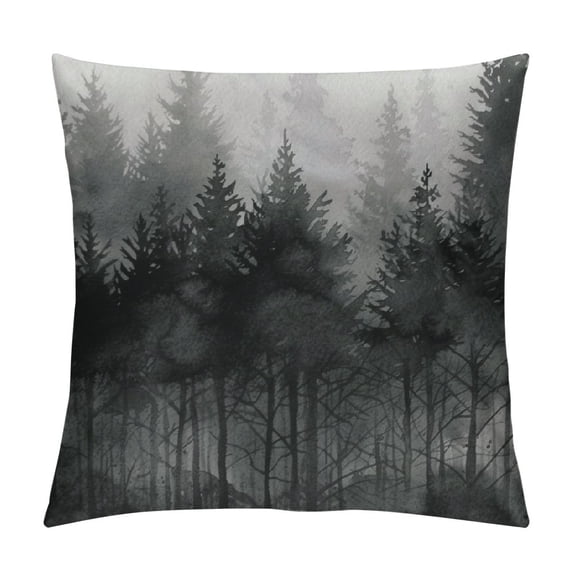 Qinduosi Forest Tree Throw Pillow Covers Nature Pillow Case Linen Rustic Cushion Cover for Sofa Couch Set of