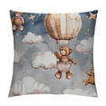 thumbnail image 1 of Qinduosi Funny Animals Pillow Covers Set of - Nursery Decor, Kids Room Decor for Girls Boys, Kids Playroom Decor, Baby Boy Girl Nursery Decor, Kids Decorative Pillow White, 1 of 5