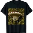 thumbnail image 1 of Qinduosi Funny Mushroom Tee Unisex Short Sleeve T-Shirt Black, 1 of 3