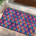 thumbnail image 1 of Qinduosi Geometric Doormat, Colorful Style Oriental Ornamental Colorful Rhombuses Inspired, Decorative Floor Mat with Non-Skid Backing, Multi-color 19.68*39.37 in, 1 of 6