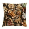 thumbnail image 1 of Qinduosi Gingerbread Cookies Print Country Style Exquisite Couch Pillow Covers Decor Throw Pillow Covers Couch Sofa, 1 of 5