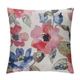 thumbnail image 1 of Qinduosi Girl Throw Pillow Covers Flowers Watercolor Pillow Cover Pink Pillowcover Soft Double Side Print Sofa Square Throw Pillowcovers inch for Women, 1 of 5