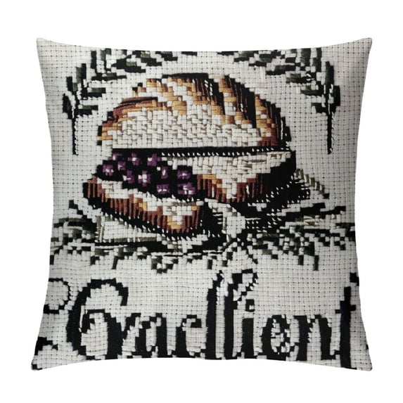 Qinduosi Give Us This Day Our Daily Bread Inspirational Quotes Throw Pillow Covers Farmhouse Pillow Case Linen Cushion Cover Accent Pillows Case for Couch Sofa Home Decor
