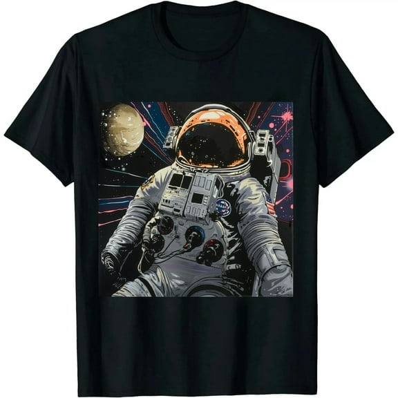 Qinduosi Graphic Tee Shirts for Men Printed T-Shirt for Art Animal Designs Black