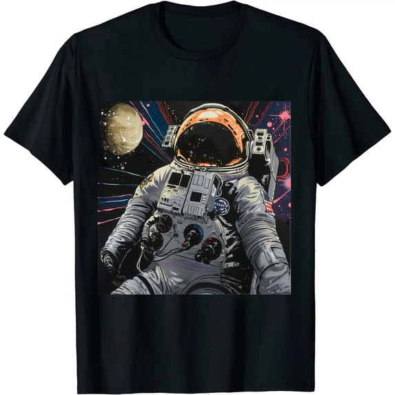 Qinduosi Graphic Tee Shirts for Men Printed T-Shirt for Art Animal Designs Black