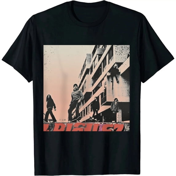 Qinduosi Graphic Tees Men Streetwear Shirts Vintage Tees Trendy Crew Neck Tops Casual Unisex Loose Black
