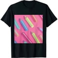 thumbnail image 1 of Qinduosi Halloween Ice Cream Sprinkle Costume Juniors Soft T Shirt Light Pink X-LG Black, 1 of 3