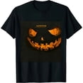 thumbnail image 1 of Qinduosi  Halloween Men's Short Sleeve T-Shirt John Carpenter Movie Jack-O'-Lantern Title Logo Officially Licensed Black, 1 of 3