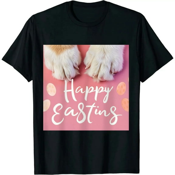 Qinduosi Happy Easter Outfit Shirts Women V Neck Bunny Rabbit Graphic Tee Tops Funny Easter Day Shirts for Teen Girls Black