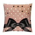 thumbnail image 1 of Qinduosi Happy Halloween Pillow Covers Orange Pink White Polka Dots Pumpkin Home Decor Black Bowknot Cute Throw Pillows Holiday Party Outdoor Cushion Case for Home Sofa White, 1 of 5