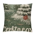 thumbnail image 1 of Qinduosi Hello Decorative Throw Pillow Covers Set of , Pine Leaves Green Buffalo Plaid Cushion Case Decor, Get Cozy Farmhouse Christmas Holiday Home Decor PC, 1 of 5