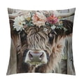 thumbnail image 1 of Qinduosi Highland Cow Art Throw Pillow Cover Decor Vintage Country Farmhouse Art for Gifts and Home Decor Throw Pillow Cover Inches Farmhouse Throw Pillow Cover, 1 of 5