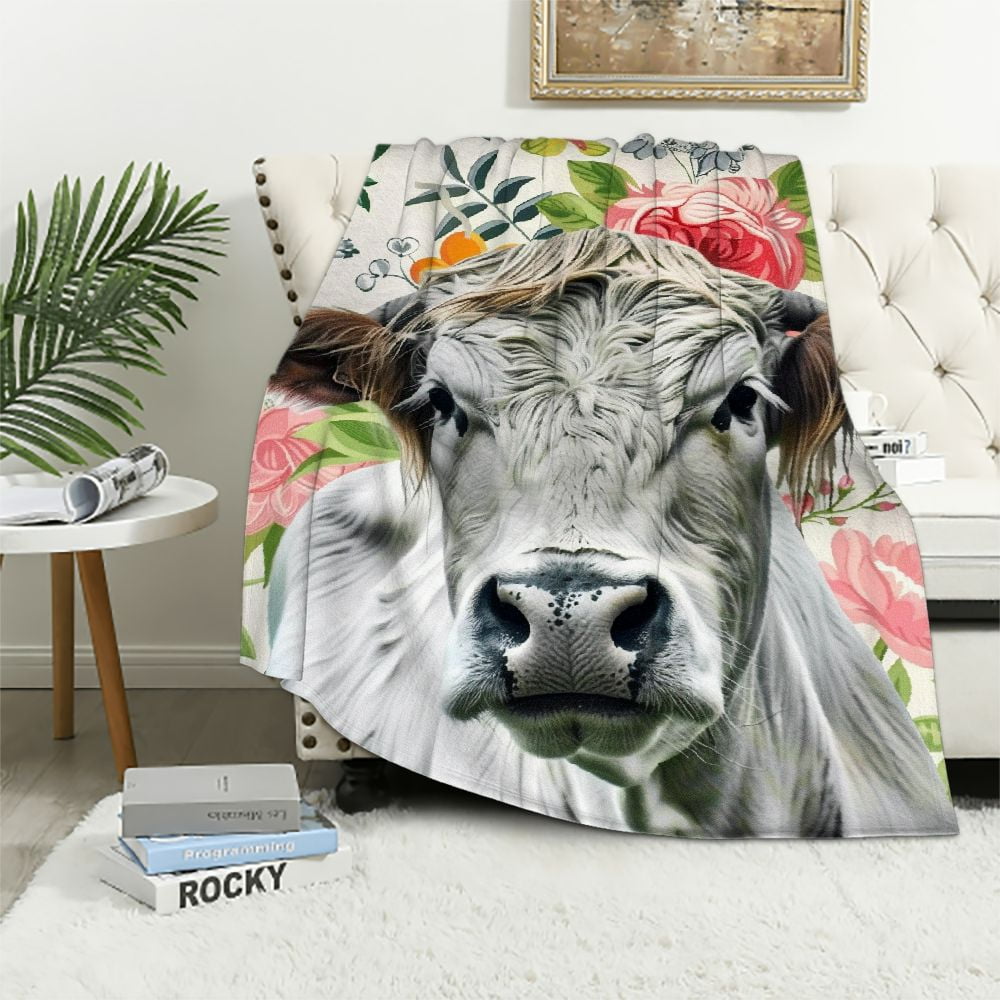 Cow Blossom Quilted Blanket NCU0NVH204