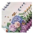 thumbnail image 1 of Qinduosi Hydrangea Cocktail Beverage Cloth Napkins Decorative Flower Dessert Drink Appetizer Cloth Napkins for Spring Summer Floral luncheon Wedding Tea Party Birthday Bridal Baby Shower Dinner 4 PCS, 1 of 7