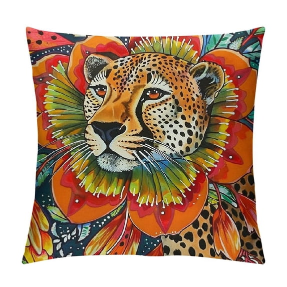 Throw Pillow Cushion Cover - Orange Duplex Printing Velvet Fabric Couch Sofa Pillow with Tassel for Living Room Bedroom