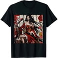 thumbnail image 1 of Qinduosi Japanese Geisha Graphic Printed Tees Shirts Unisex Anime Shirt Streetwear Hip Hop T-Shirt for Men(Black,M) Black, 1 of 3