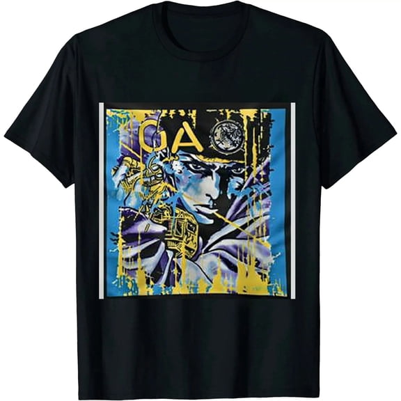 Qinduosi JoJo Bizarre Adventure Unisex JJBA Kujo Jotaro Jolyne Star Platinum Black