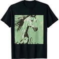 thumbnail image 1 of Qinduosi Just a Girl who Loves Horses | V-Neck Young Women T-Shirt Black, 1 of 3