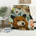 thumbnail image 1 of Qinduosi Kids Throw Blanket Boys Girls Bed Cute Elk Pattern Fleece Blanket Theme Plush Blanket for Sofa Couch Super Soft Woodland Nature Fuzzy BlanketTwin, 1 of 6