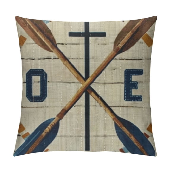 Qinduosi Lake House Decor Lake Pillows Case , Lake Paddle Decor, Lake House Rules Decor, Lake House Decor, Lake House Room Decor Pillows Cover for Sofa Couch Bed (Whiter) White