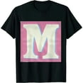 thumbnail image 1 of Qinduosi Letter M Halloween Costumes T-Shirt | Funny Cool Graphic tee idea | for Women Black, 1 of 3