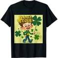 thumbnail image 1 of Qinduosi - - Luck of The Square Pants - Women's Short Sleeve Graphic T-Shirt Black, 1 of 3