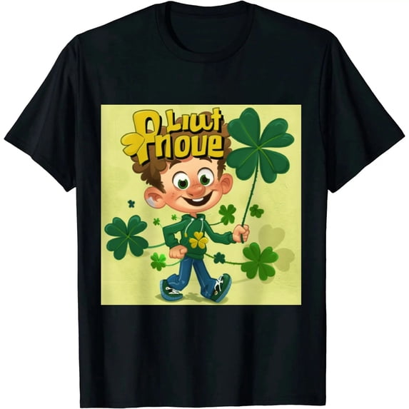 Qinduosi - - Luck of The Square Pants - Women's Short Sleeve Graphic T-Shirt Black