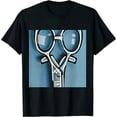 thumbnail image 1 of Qinduosi  Men's Cartoon Print Short Sleeve Crewneck Loose Fit Tee Shirt Black, 1 of 3