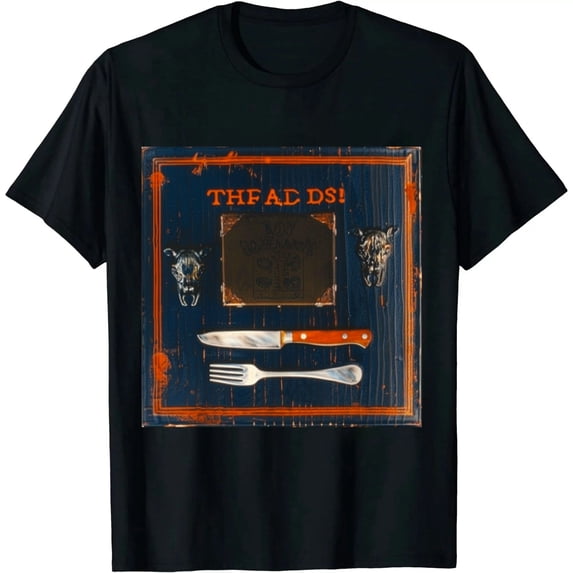 Qinduosi Men's Eat Well Short Sleeve T-Shirt by Black