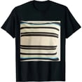thumbnail image 1 of Qinduosi  Men's Fashion Loose Fit Crewneck Stripe T-Shirt Black, 1 of 3