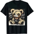 thumbnail image 1 of Qinduosi  Men's Graphic Floral Letter Print Short Sleeve Round Neck T Shirt Tee Tops Black, 1 of 3