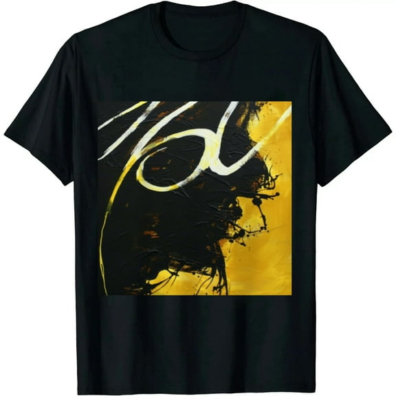 Qinduosi Men's Graphic Tee Print Crewneck T Shirt Short Sleeve Casual Tops Cartoon Black Graphic Medium Black