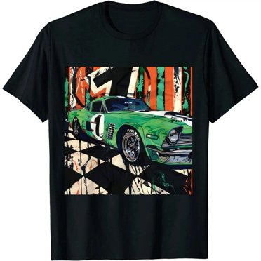 Qinduosi  Men's Letter Graphic Print Trendy T Shirt Top Casual Short Sleeve Summer Tee Tops Black