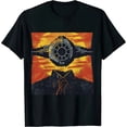 thumbnail image 1 of Qinduosi Men's Retro Sunset T-Shirt Black, 1 of 3