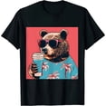 thumbnail image 1 of Qinduosi  Men's Short Sleeve Graphic Fashion T-Shirt Black, 1 of 3