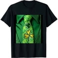 thumbnail image 1 of Qinduosi  Men's St. Patrick's Day Short Sleeves Irish Clover T-Shirt Black, 1 of 3